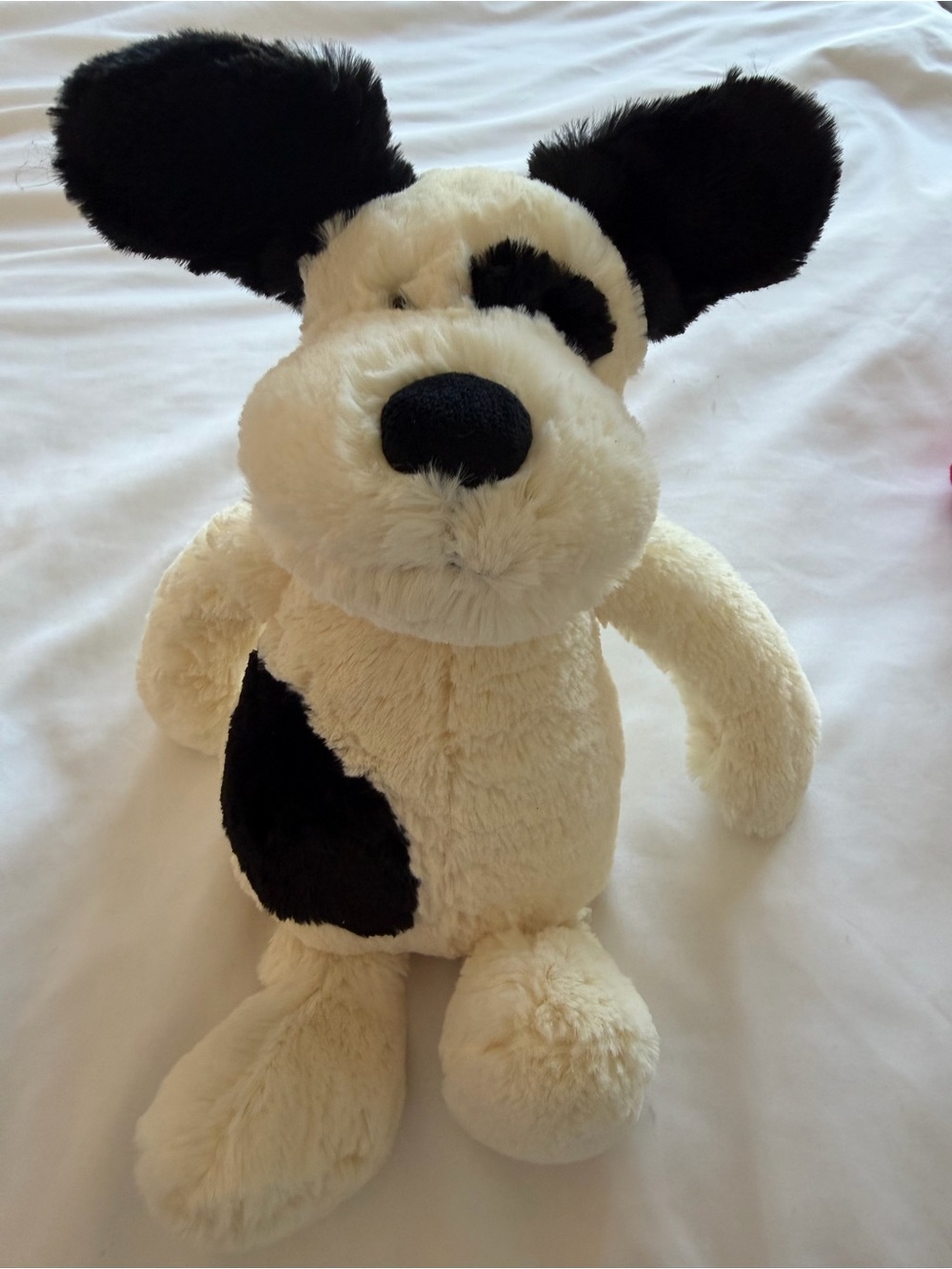 Jellycat Cream and Black Plush Dog Toy. New without Tag